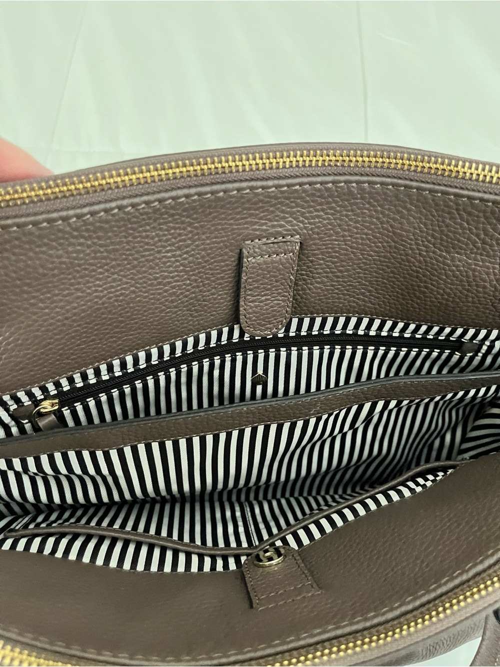 Kate Spade brown pebbled leather handbag - Picture 8 of 15